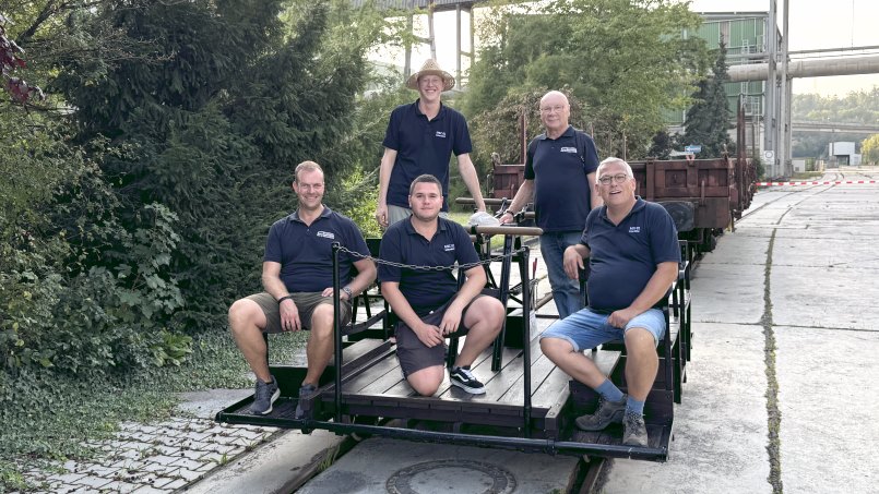 125-jähriges Jubiläum der Bahnstrecke im Städtedreieck: Bahnhofsfest Burglengenfeld - Draisinenteam - Foto: Volker Seidel, Münchberg