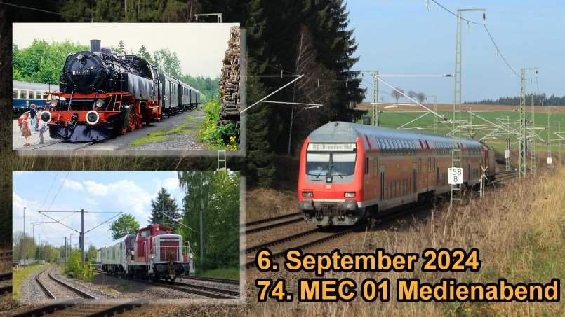 6. September 2024: 74. MEC 01 Medienabend: "Rückblicke" - Titelbild - Fotos: Roland Fraas, Klaus Häußer, Jan Bulin