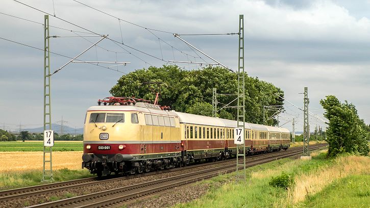 Entlang des Rheins 2018: DB Museum Koblenz - E 03 001 - Foto: Max Köhler, Jägersruh