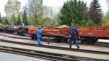 Güterzug-Plandampf am 28. April 2013 auf den Strecken der Waldeisenbahn Muskau - Foto: Willi Haupt, Berlin